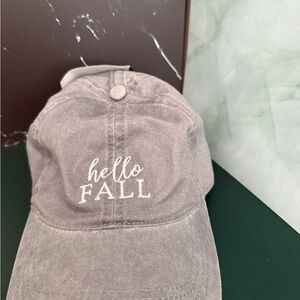 David and Young Taupe 'Hello Fall' Cap